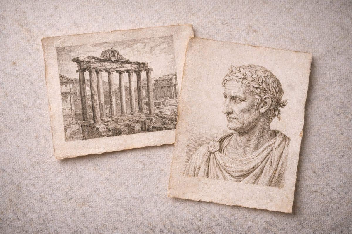 Prints and engravings inspired by ancient Rome — authentic souvenir of Rome