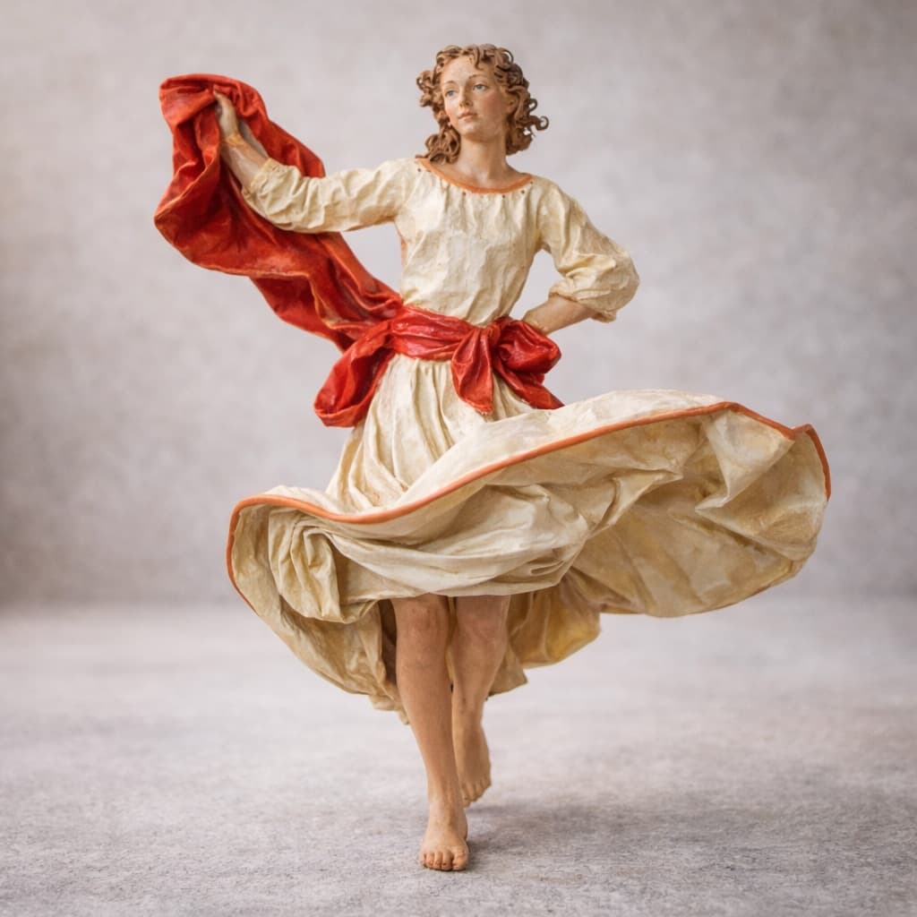 Lecce papier-mâché statue — authentic souvenir of Lecce