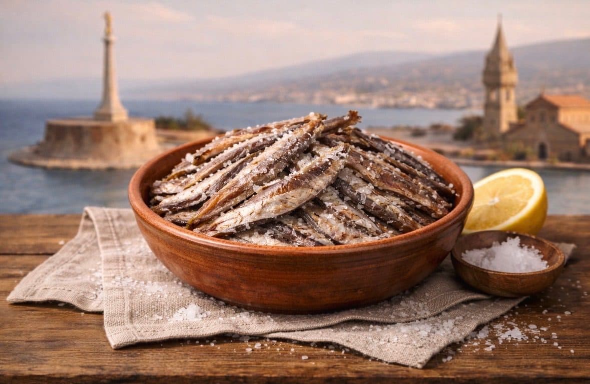 Salted anchovies from the Strait — authentic souvenir of Messina