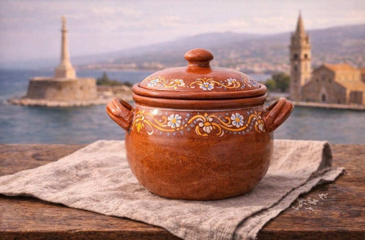 Terracotta pignata pot — authentic souvenir of Messina