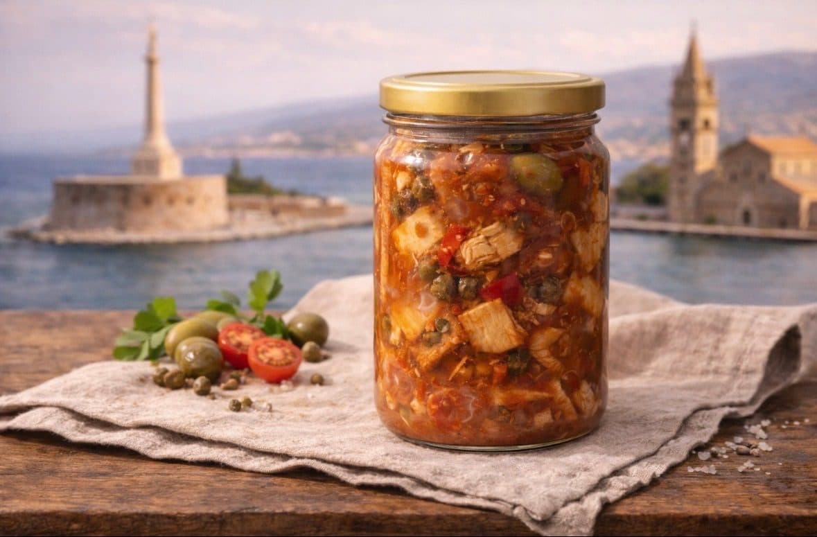 Stockfish alla ghiotta – preserve — authentic souvenir of Messina