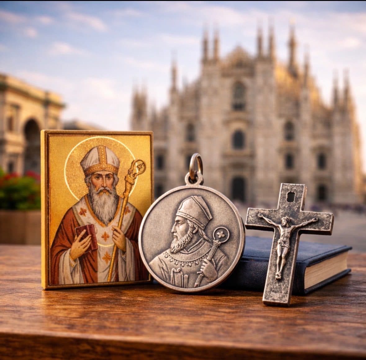 Devotional objects linked to the Ambrosian tradition — authentic souvenir of Milano