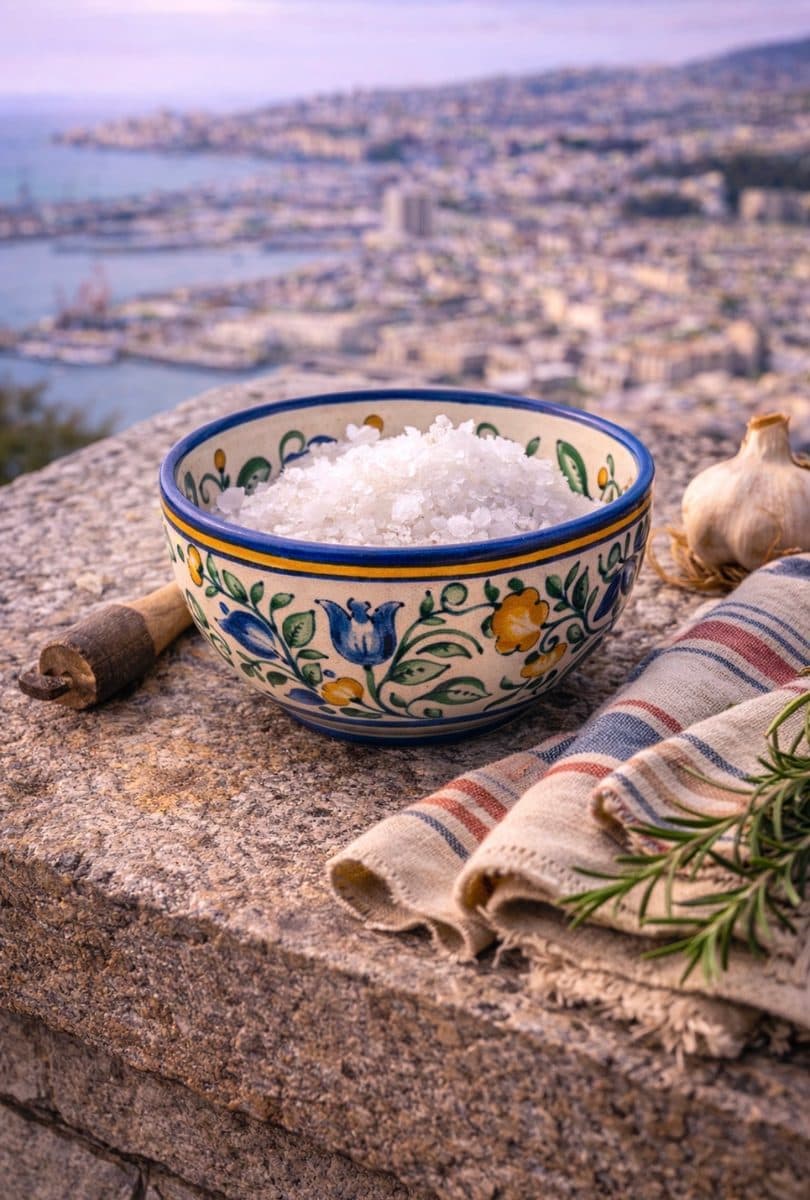 Ligurian functional ceramics (bowl, container) — authentic souvenir of Genova