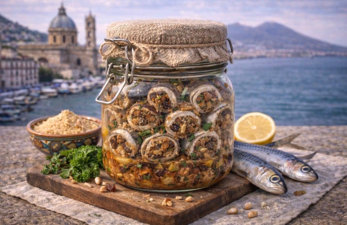 Sarde a beccafico (traditional preserve) — authentic souvenir of Palermo