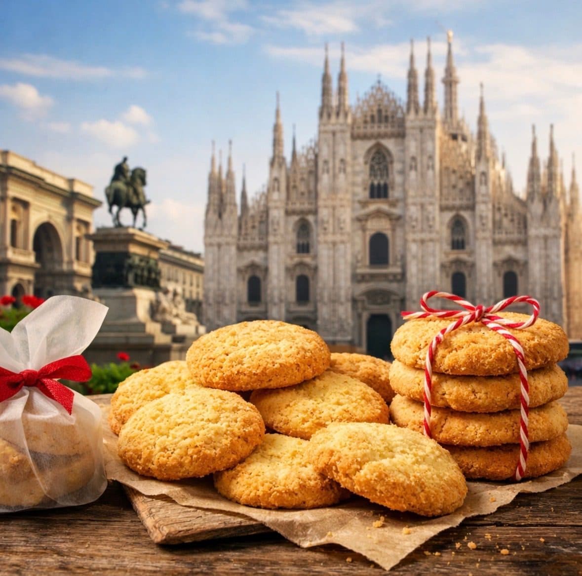 Traditional Milanese meneghini biscuits — authentic souvenir of Milano