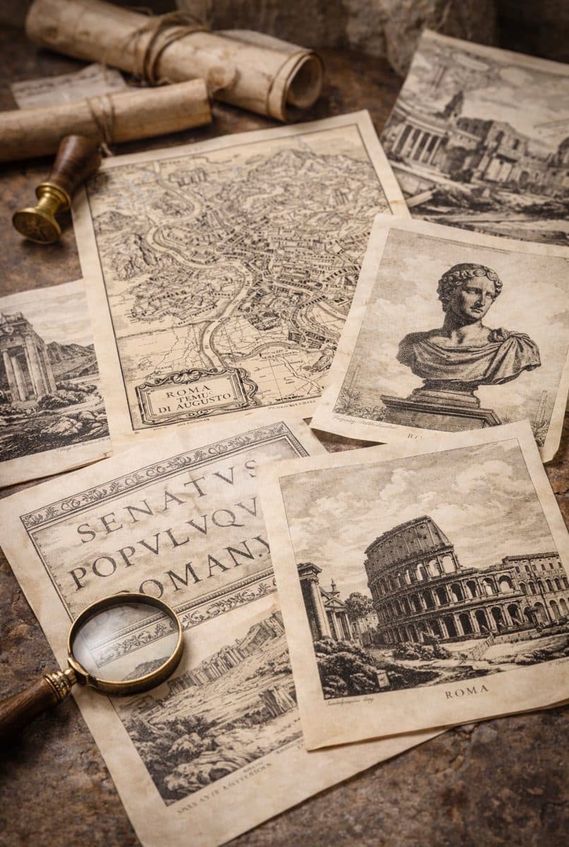Prints and engravings inspired by ancient Rome — authentic souvenir of Rome