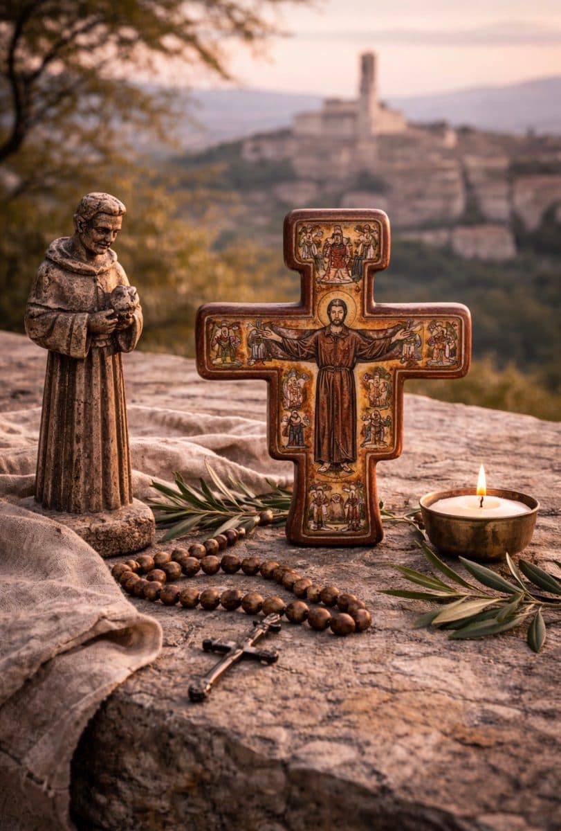 Devotional object linked to Perugian tradition — authentic souvenir of Perugia